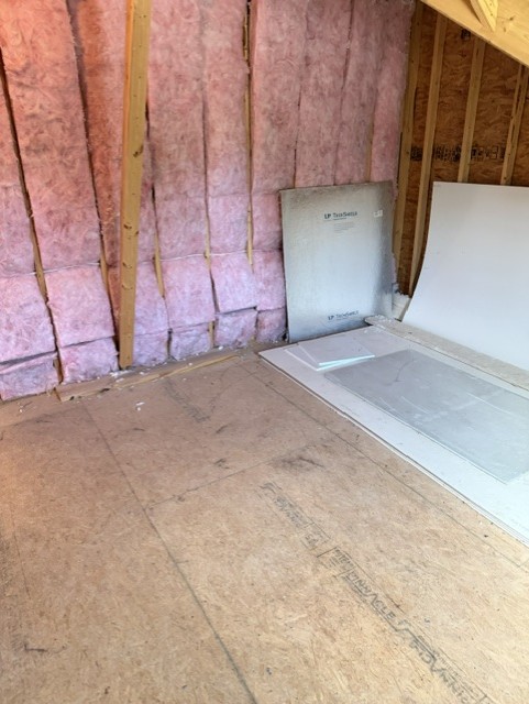 Attic after cleanout with open floor space