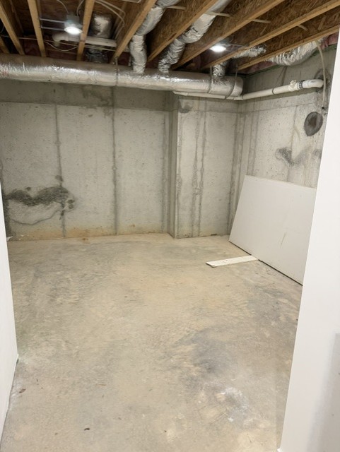 Attic after cleanout with empty storage space